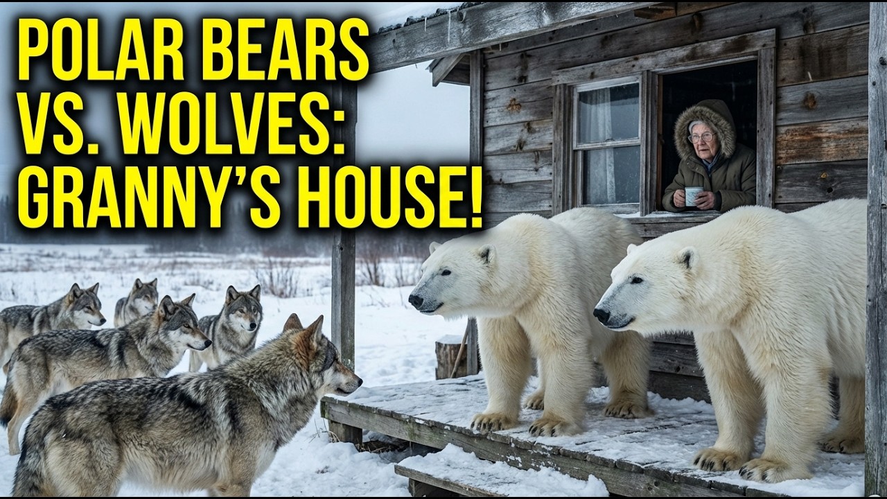 Polar bear protects 75-year-old woman from wolves