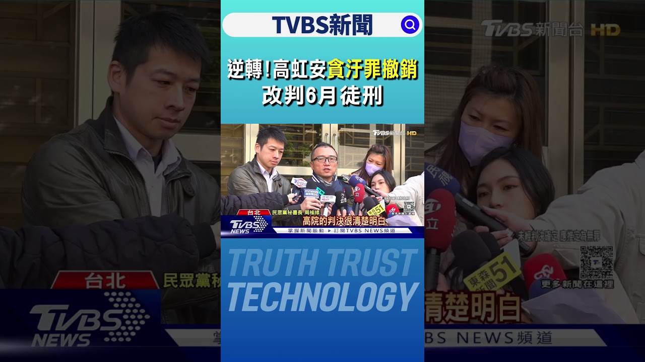 逆轉! 高虹安「貪汙罪撤銷」 改判6月徒刑｜TVBS新聞 @TVBSNEWS01
