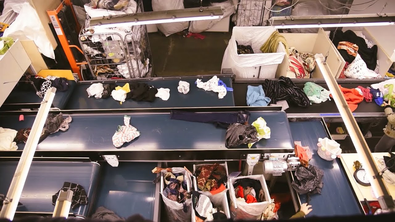 RePlaza: Textile Sorting & Textile Recycling process, West Africa bales 55 kg , Second Hand