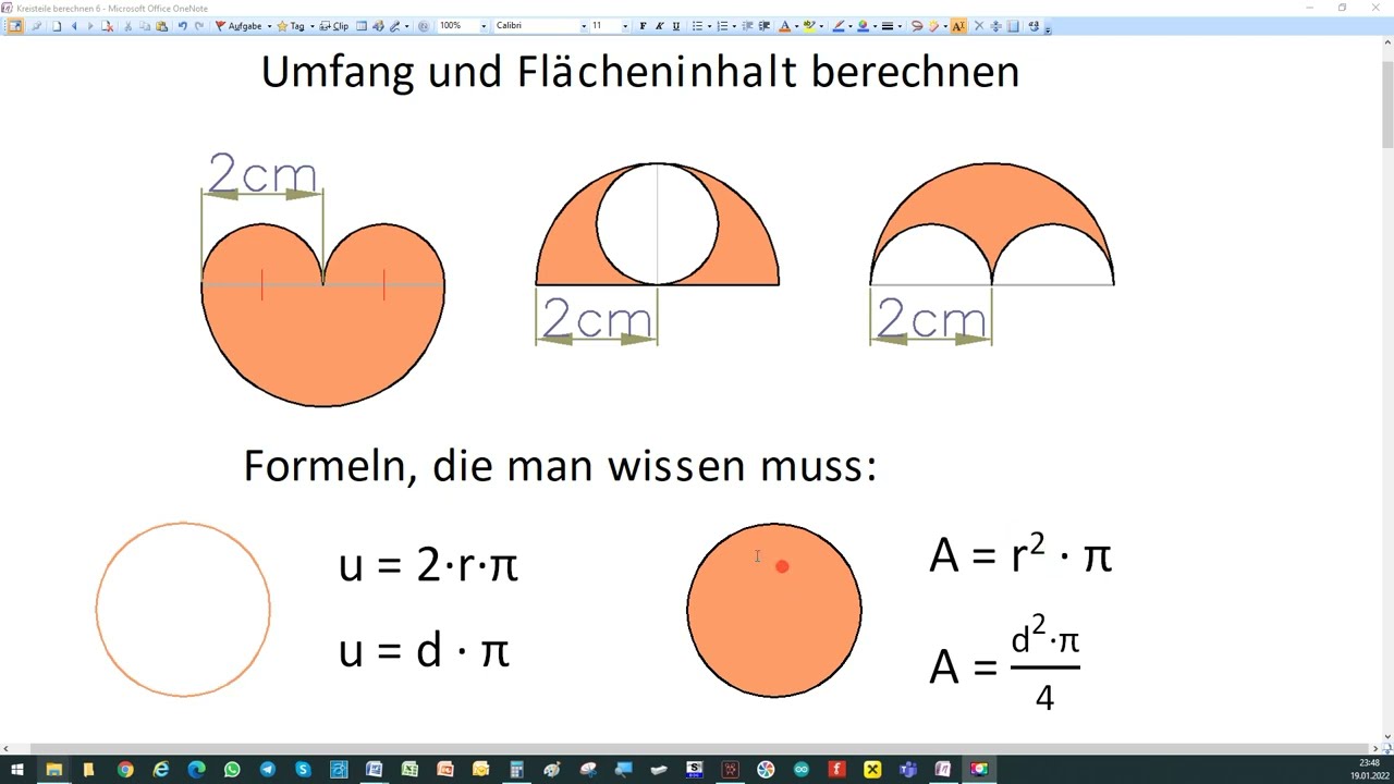 Kreisteile berechnen Teil 6