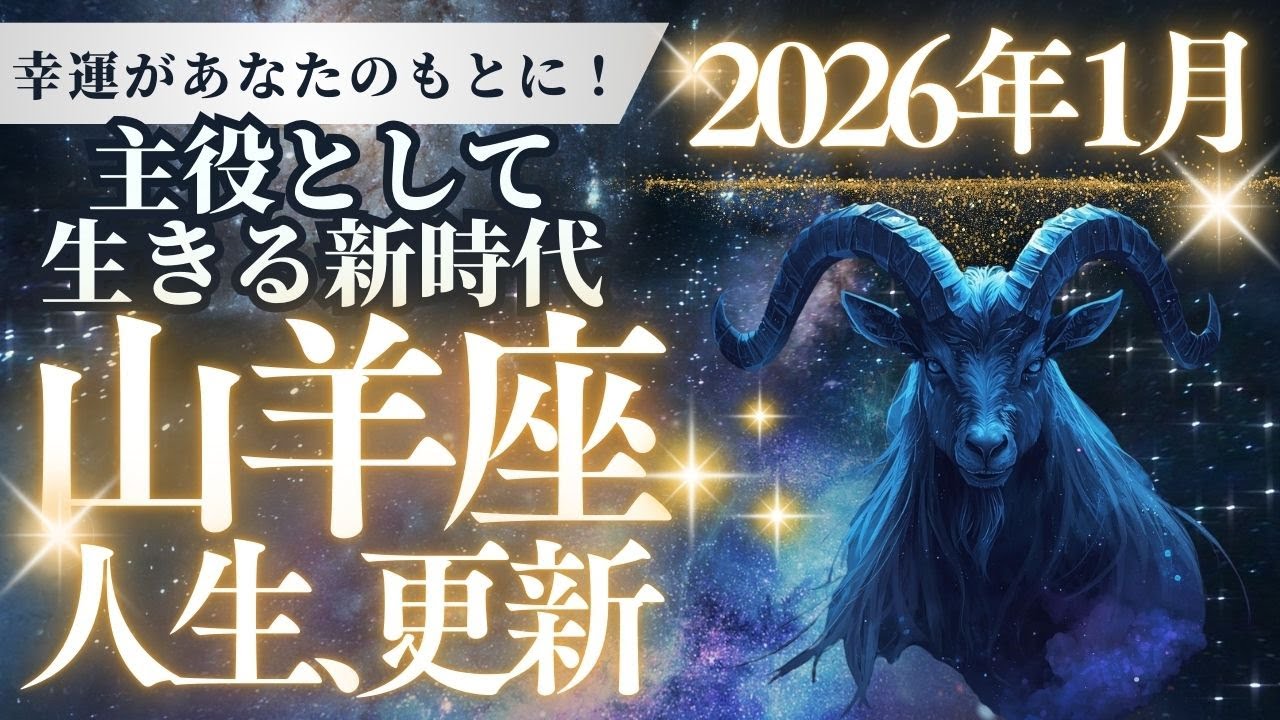 【山羊座】2026年1月、ついに「新時代」が始まる。1月19日「山羊座新月」で、過去のすべてが報われる真実