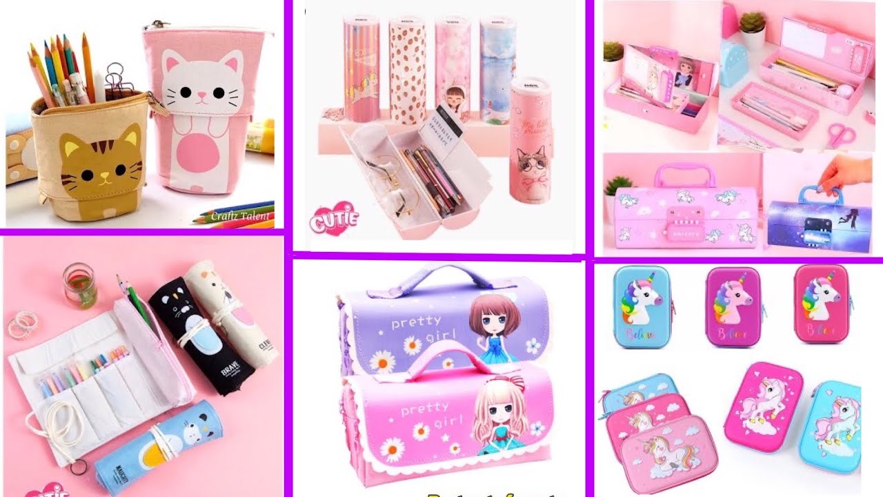 6 DIY Paper Pencil Box / Paper Pencil Case / DIY School Supplies / girl crafts /paper craft /origami