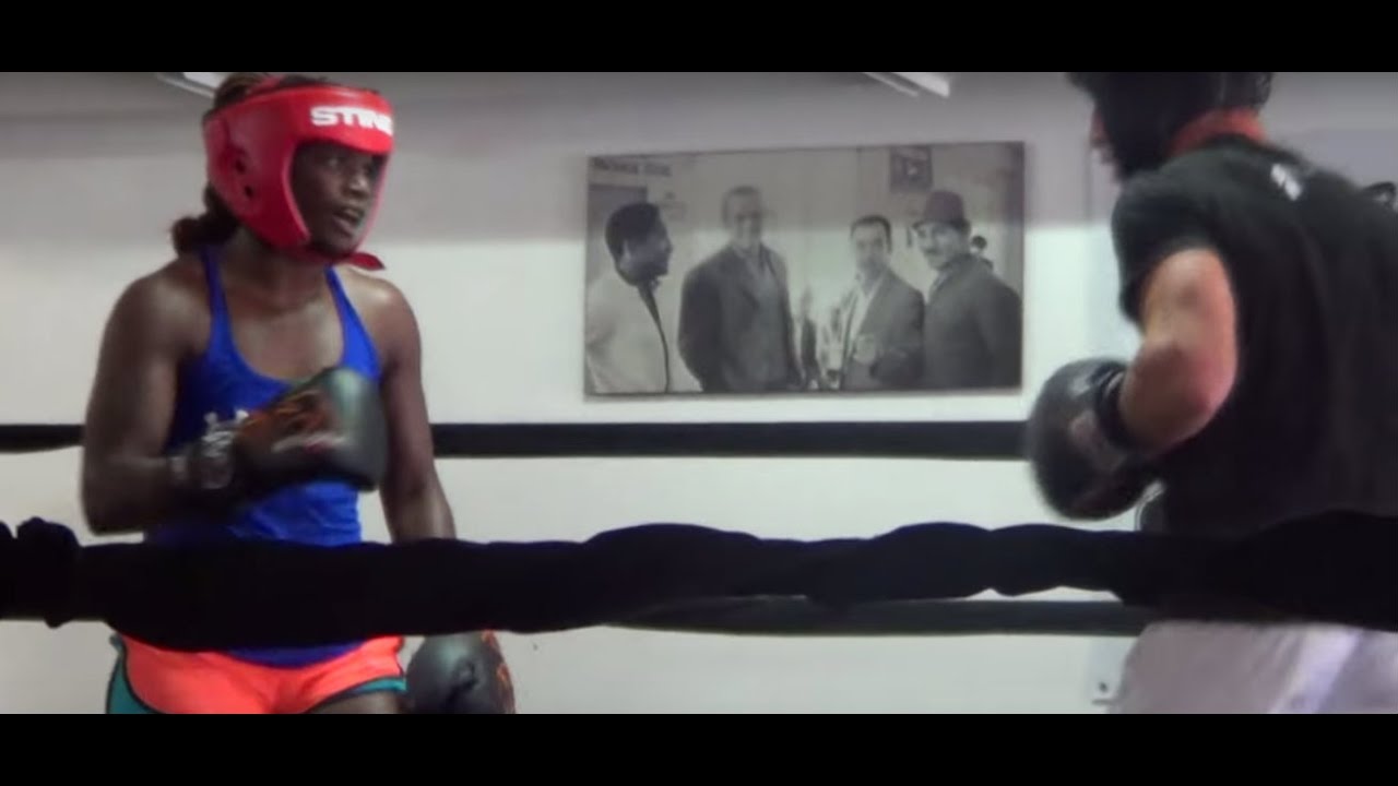 Claressa Shields HARD SPARRING with male boxer at 5th Street Gym in Miami