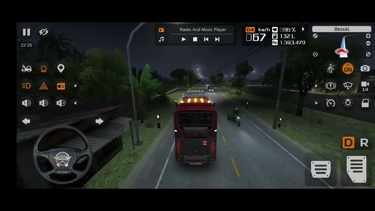 bus | simulator | indonesia | gameplay | #level | 386 | Extreme | speed |  bus | drive | in | rainy🚍