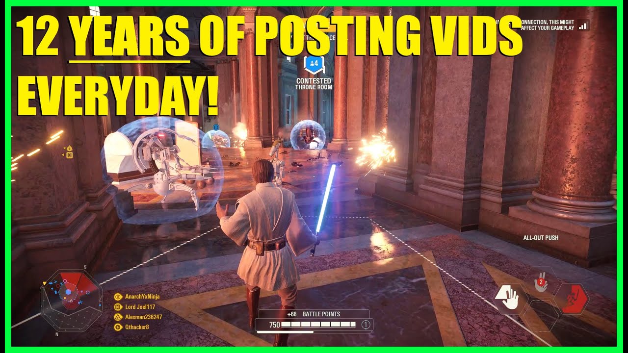 This vid marks 12 years of posting a vid everyday! World Record? SUPER LONG Naboo Overtime! - SWBF2