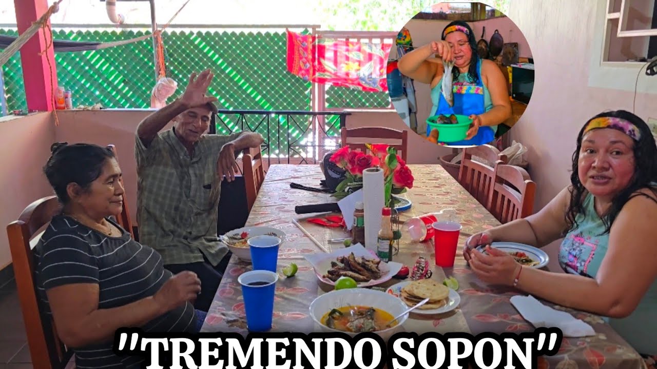 ASI DISFRUTAMOS ESTE SOPON DE PESCADO 😋 Llego Papá Miguel Muy Enfermo 💔