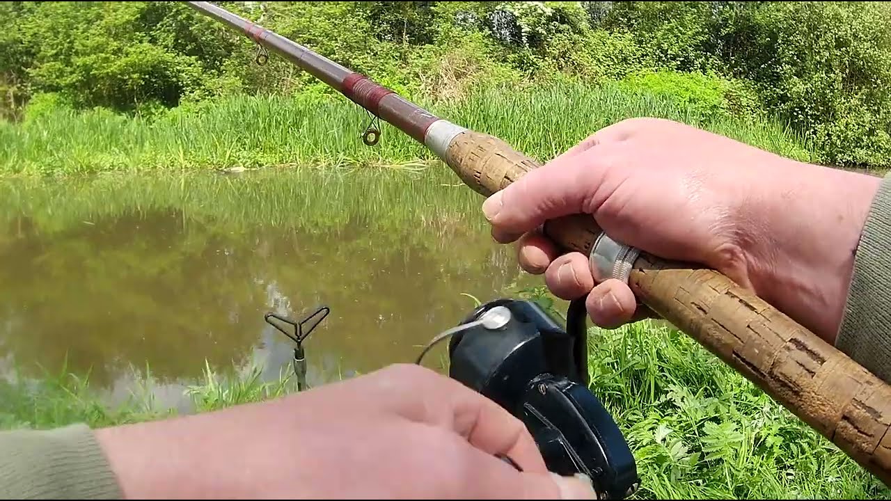 Vintage Fishing, 12’ Fiberglass rod & Mitchell 410 reel on the cut