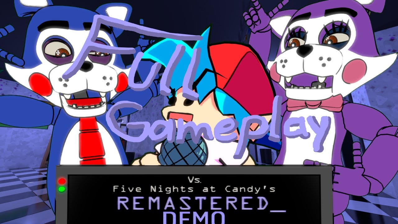 Vs. Five Nights at Candy's REMASTERED [DEMO] - FULL GAMEPLAY | Friday Night Funkin'