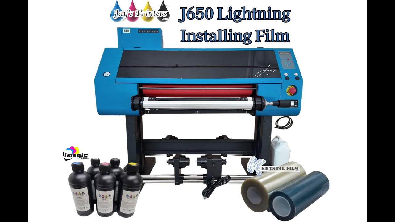 How to install the A/B  UV DTF Film on the J650 Lightning from Jay's Printers