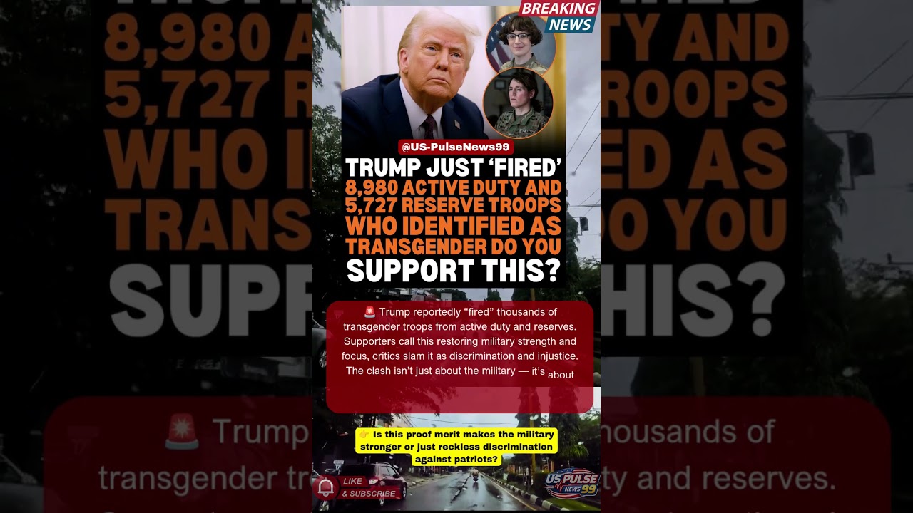 🔥Breaking news USA Trump Military Transgender Clash! #BreakingNews #USPolitics #Shorts