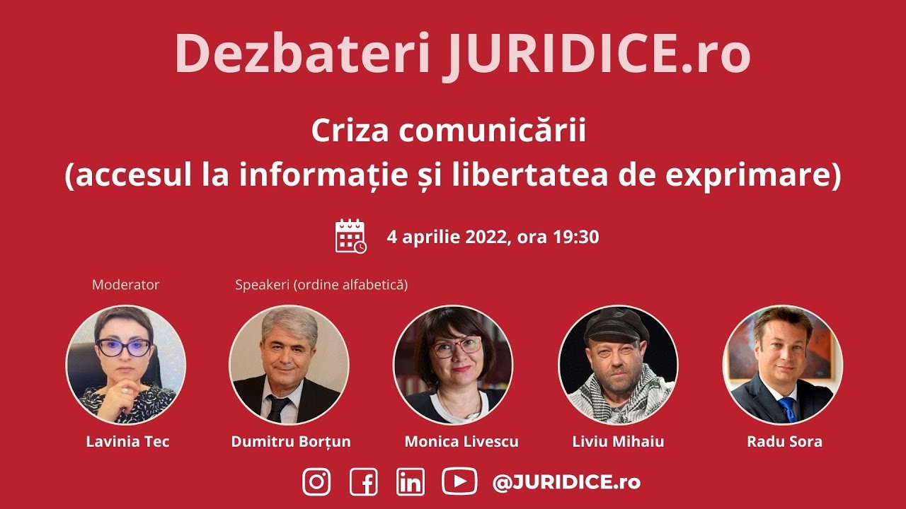 Criza comunicării accesul la informație și libertatea de exprimare (ediția 521)