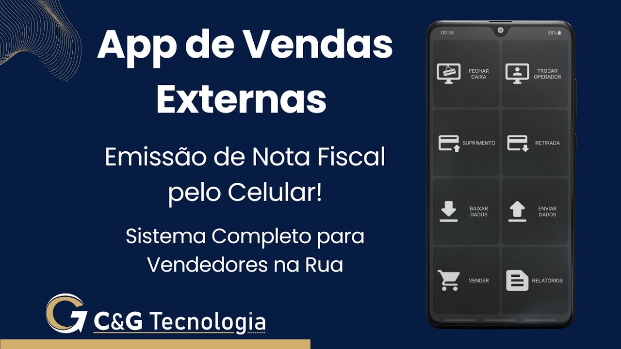 🚀 App de Vendas Externas com Emiss&atilde;o de Nota  pelo Celular | Sistema Completo para Vendedores na Rua