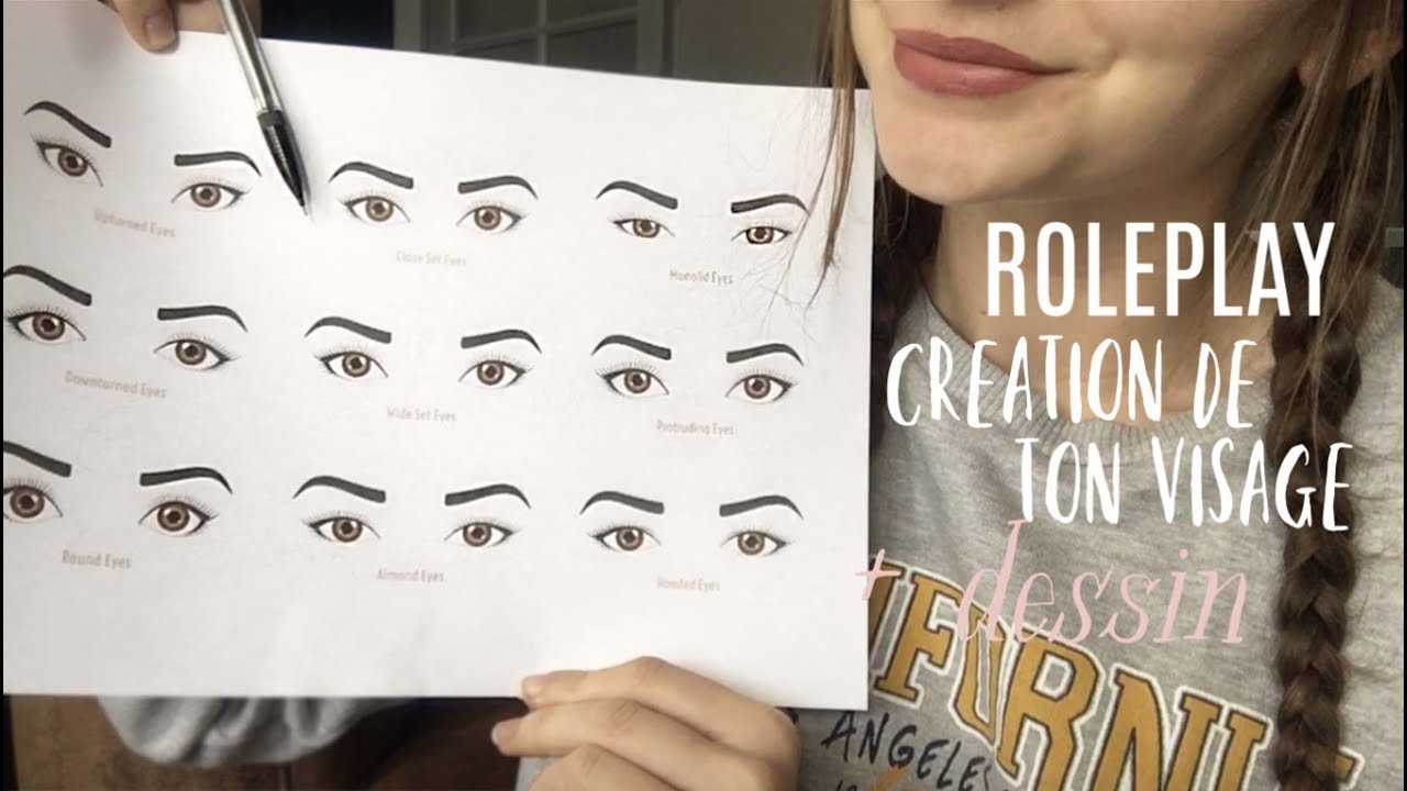 ASMR FR - Roleplay Création de ton visage + dessin  🌸 (Visuel, whispering, dessin..)