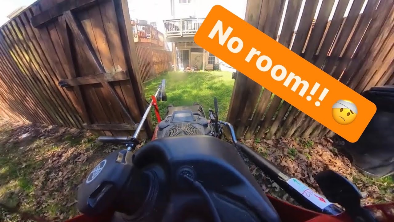 HUGE Mower BARELY FITS Through Gate!
