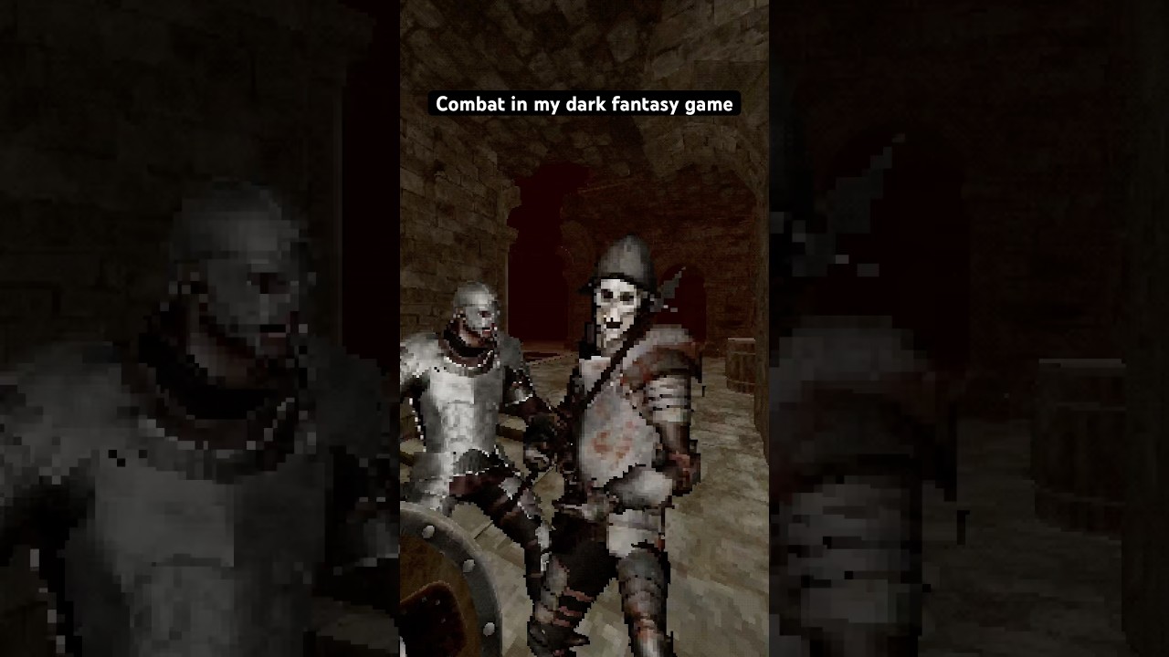 Combat in my dark fantasy game. #darkfantasy #gamedev #psx #unrealengine #nostalgic