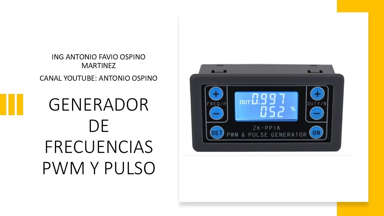 CARACTERISTICAS Y OPERACION DEL GENERADOR DE FRECUENCIA PWM Y PULSE ZK PP1K
