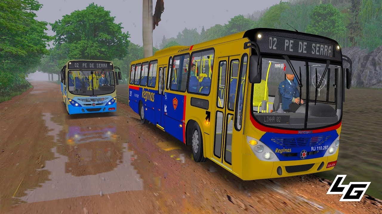🔴[OMSI 2] Torino 2007 OF-1722M com AC +G27 | padrão RJ - chuva forte - Mapa Pé de Serra