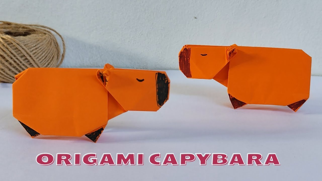 Оригами капибара из бумаги | Как сделать капибару из бумаги оригами шаг за шагом