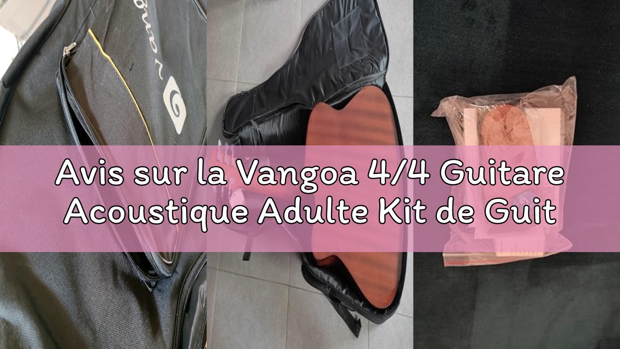Avis sur la Vangoa 4/4 Guitare Acoustique Adulte Kit de Guitare Folk Country Cutaway Guitar 41 pouce