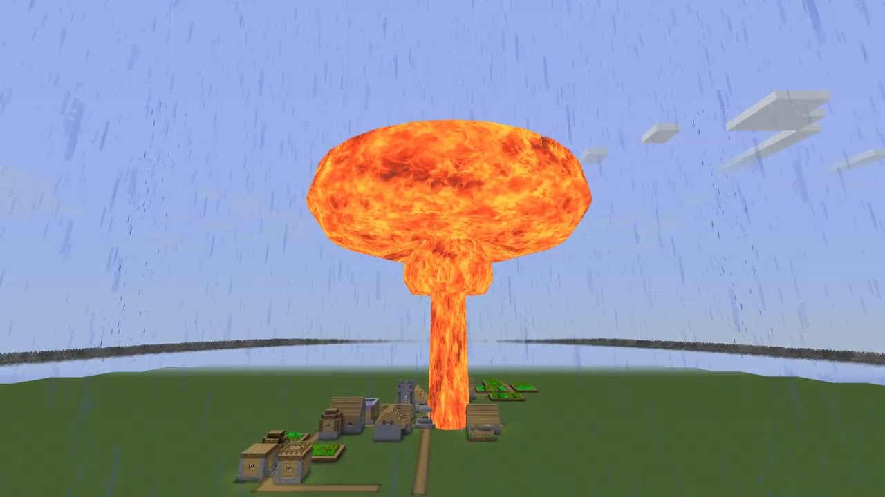 Nuking a Village in Minecraft