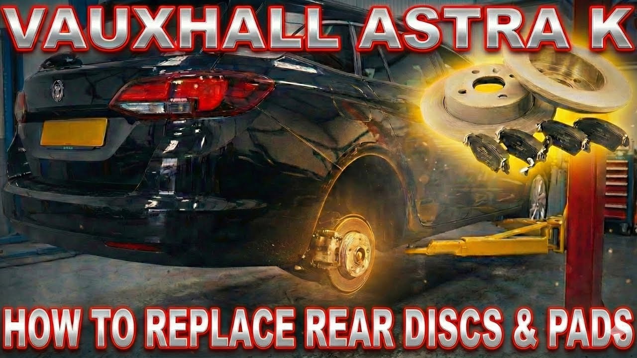 How To Change Vauxhall Astra K Rear Brake Discs & Pads Car Repairs ( save money do it yourself)