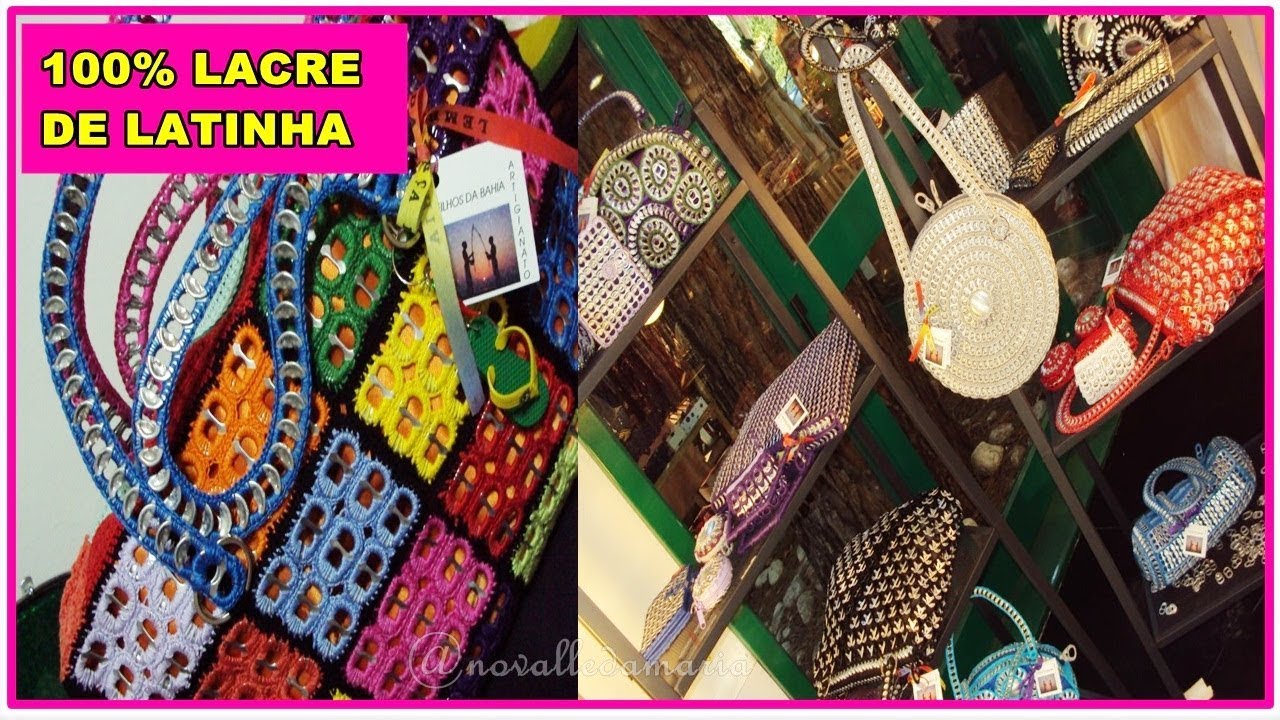 BOLSAS (e Acessórios) FEITAS COM LACRES DE LATINHAS DE ALUMÍNIO