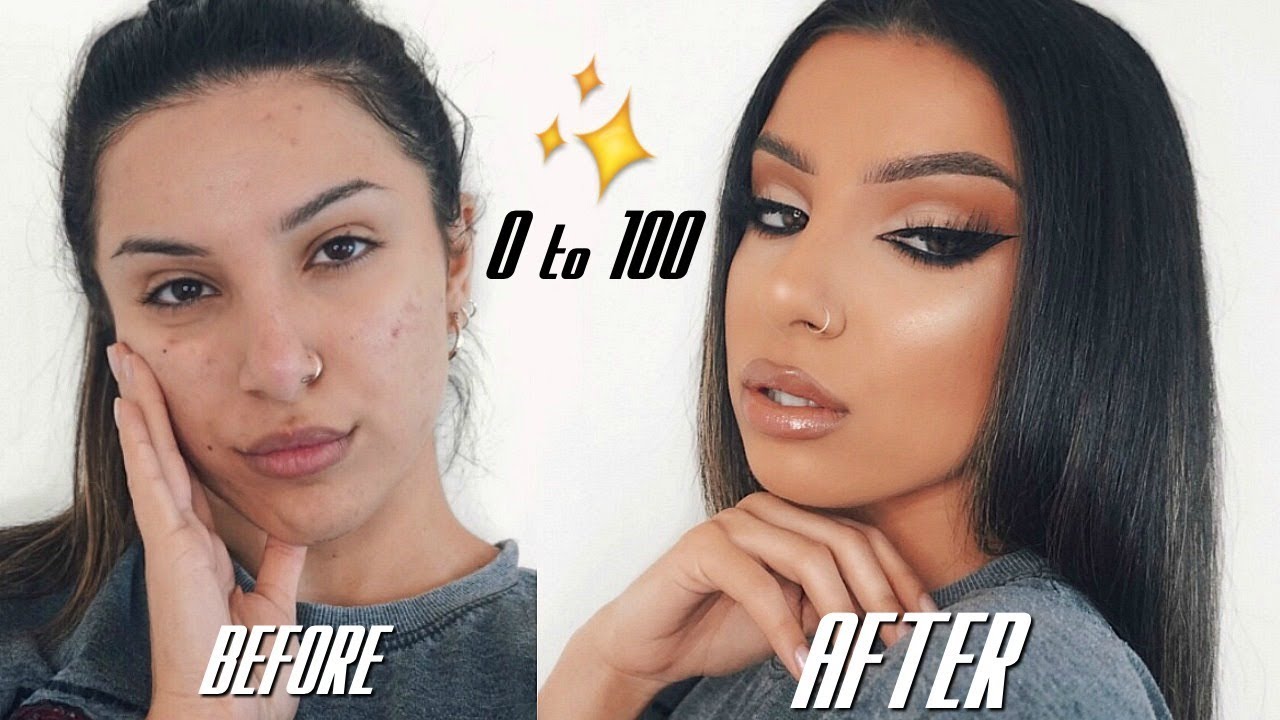 0 TO 100 MAKEUP TRANSFORMATION! (go to full coverage glam tutorial)