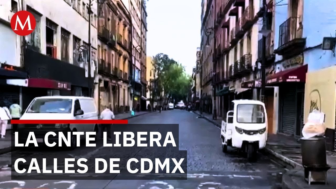Maestros de la CNTE se retiran parcialmente del Centro Hist&oacute;rico de CdMx