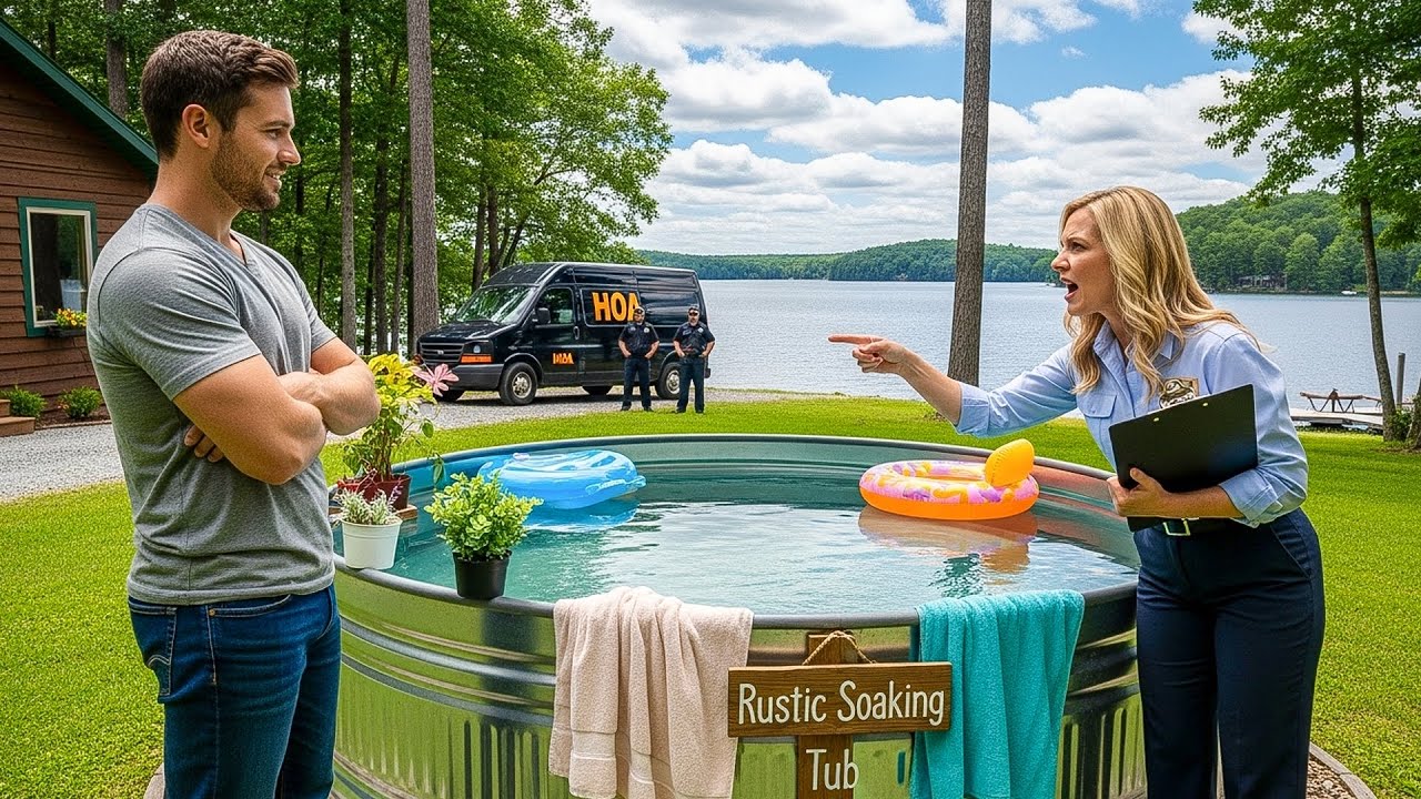 They Banned Above Ground Pools, So I Bought a 30 Foot Stock Tank and Called It a Rustic Soaking Tub!