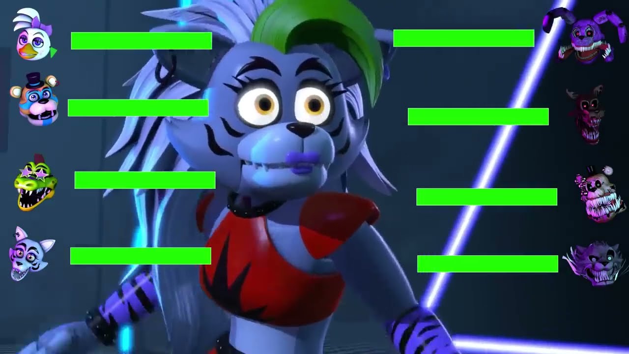 [SFM FNaF] Security Breach vs Twisted WITH Healthbars
