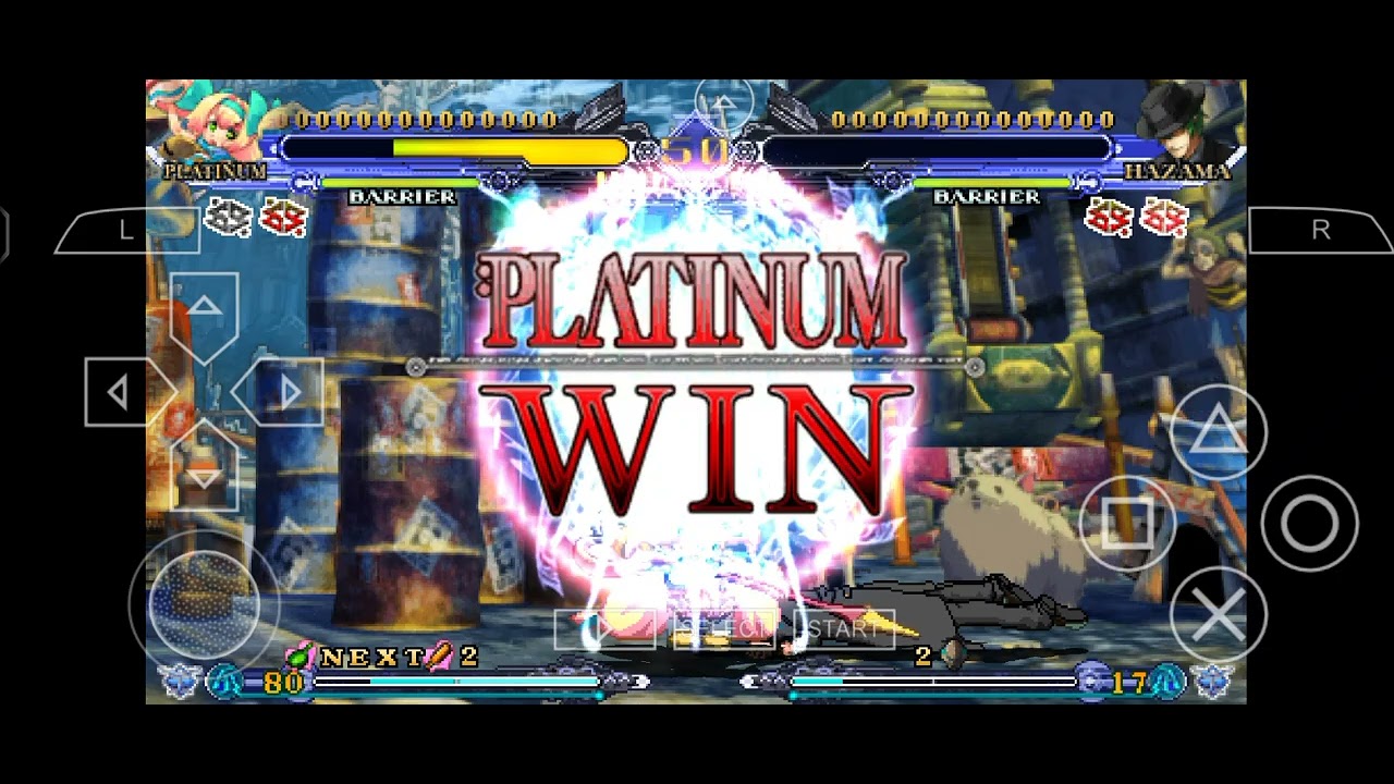 BlazBlue Continuum Shift 2 Platinum The Trinity Vs Hazama Gameplay 