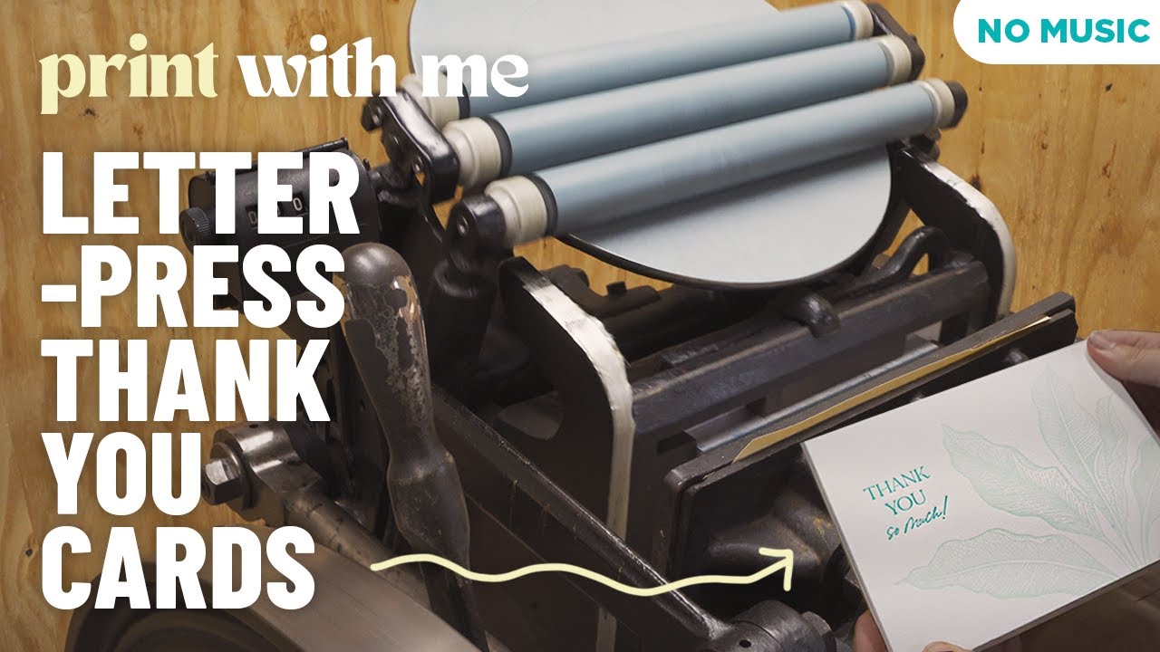 ✸ Print with me ✸ 45 minutes of letterpress printing ASMR