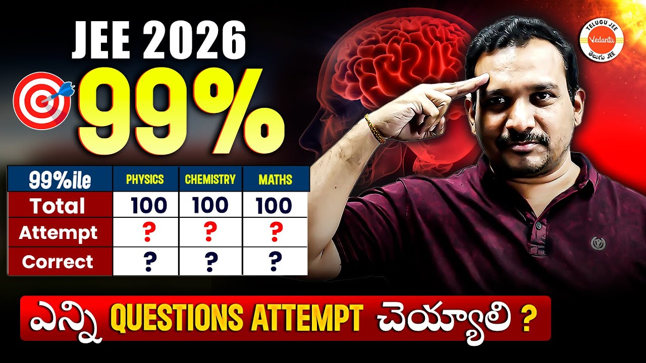JEE Mains 2026 : How Many Questions to solve for 99%ile | Questions Attempt | Kiran Sir