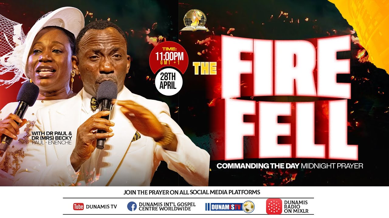 COMMANDING THE DAY MIDNIGHT PRAYER || 7 DAYS OF SPIRITUAL IRRIGATION || THE FIRE FELL || 28-04-2025