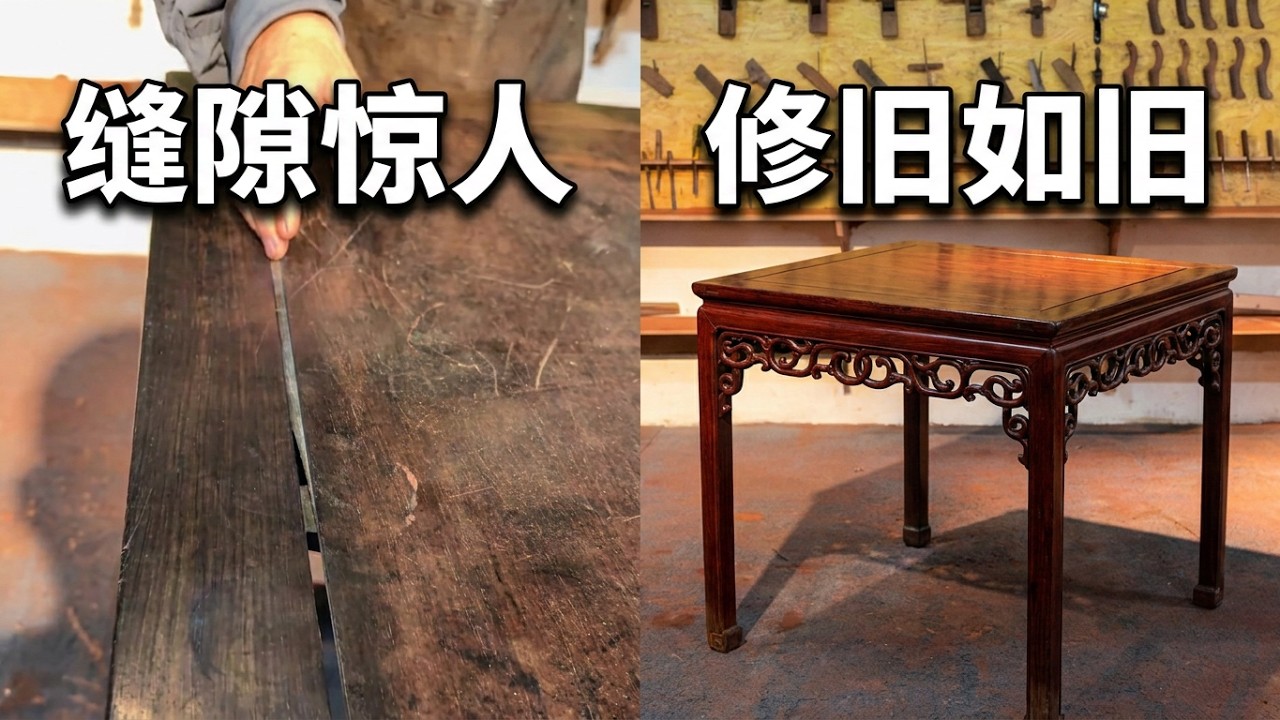 老家具出现轻微松动，一定要及时维修！不然会越来越严重直至散架#解压 #旧物改造 #老物件 #文玩 #家具维修