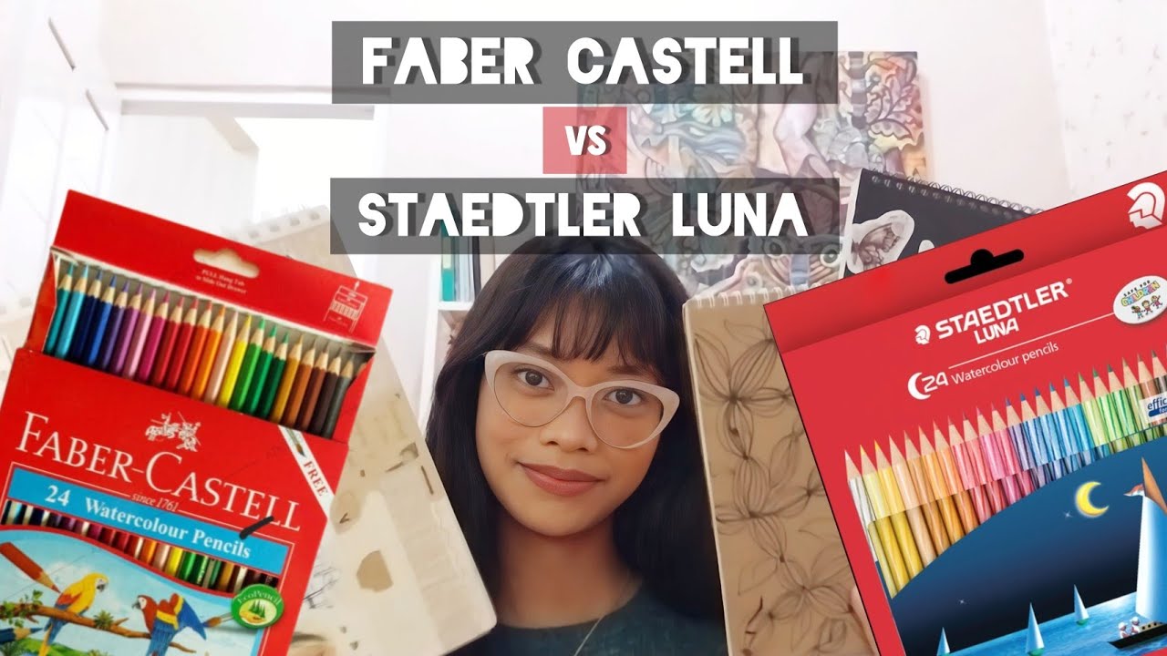 STAEDTLER LUNA VS FABER CASTELL? (review pensil warna)✏️🌈🎨
