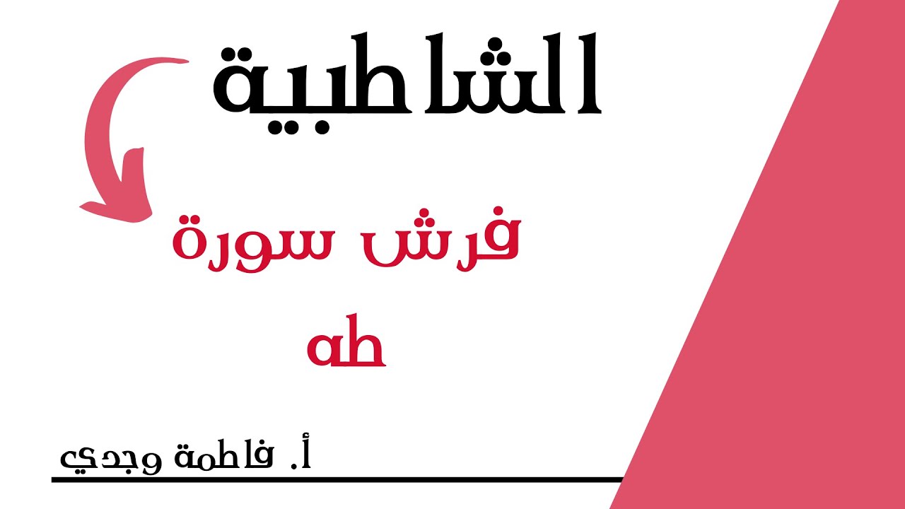 شرح الشاطبية | فرش سورة طه  | فاطمة وجدي
