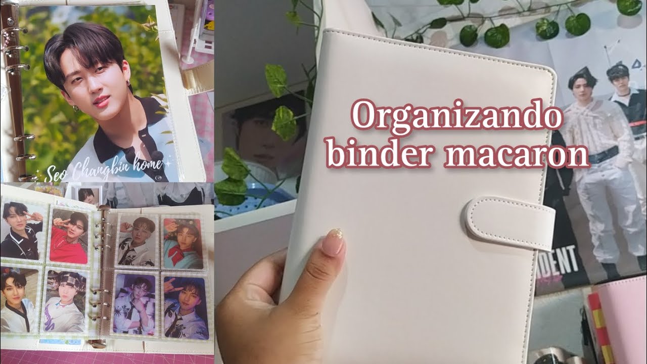 Organizando binder novo do Changbin 🐷🐰 #changbin #straykids #stay