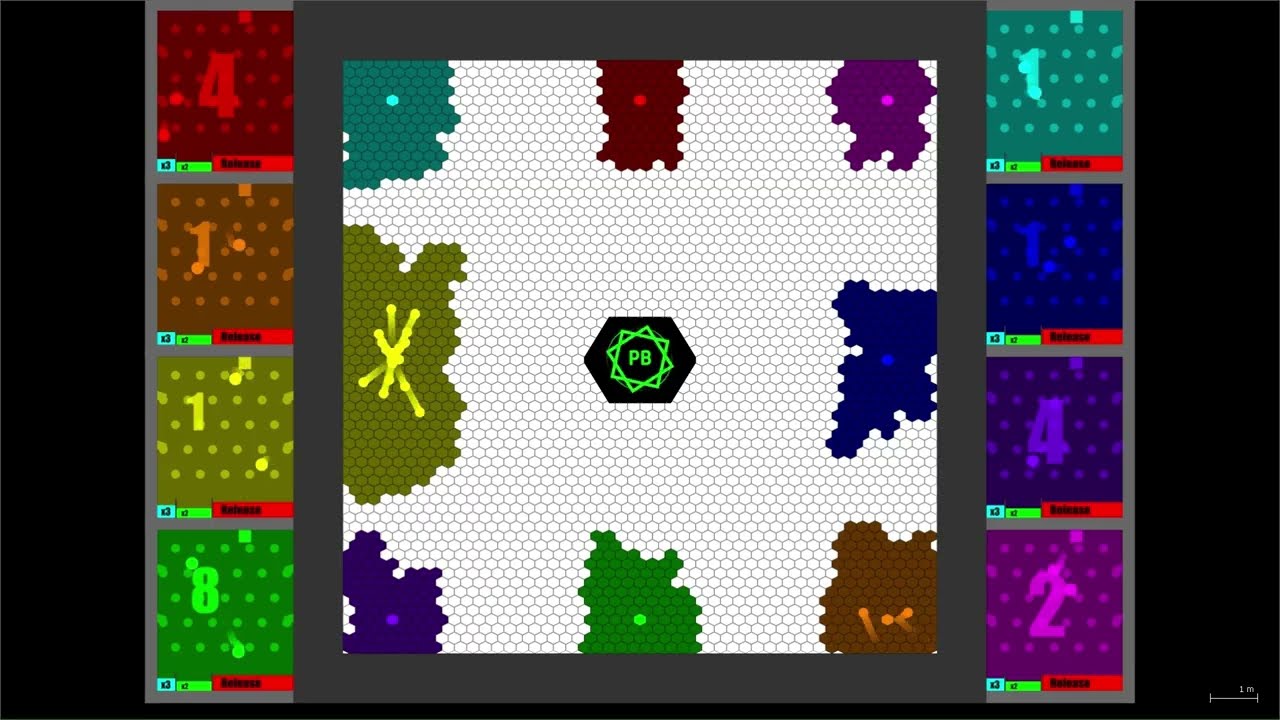 Multiply or Release - Hexatorial Wars in Algodoo