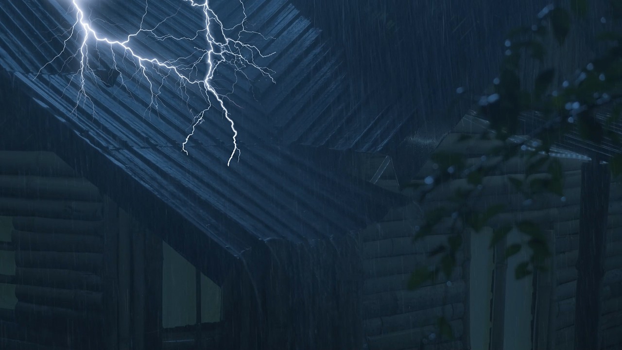 Extreme Night Storm Sounds ⛈️⚡ | Torrential Rain & Powerful Thunder for Sleeping