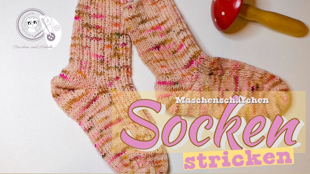 Ganz einfach eine Socke stricken 🦄 Einhorn 🦄 / eine Socke alle Größen / Maschenschäfchen