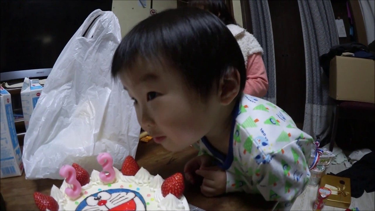 優心と祝うパパちゃん33歳の誕生日