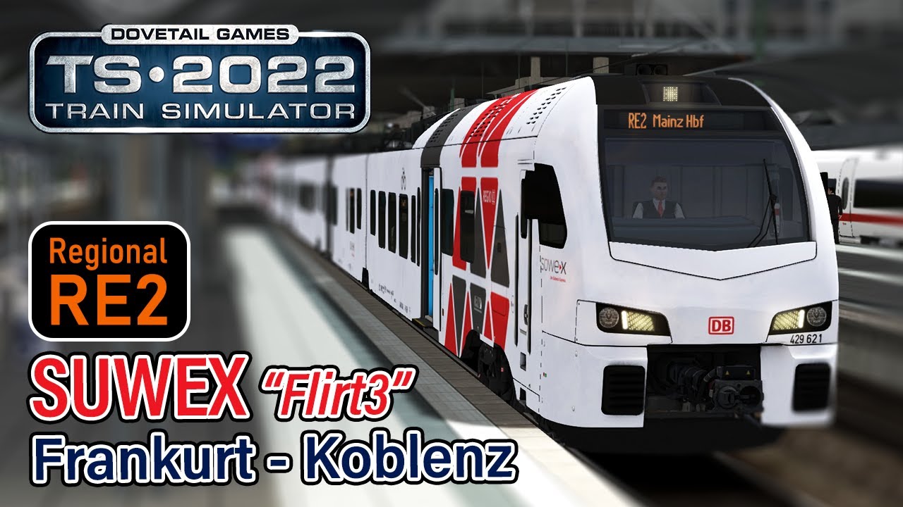 🚆 Riverside regional train! SUWEX train on Frankfurt to Koblenz route - Train Simulator