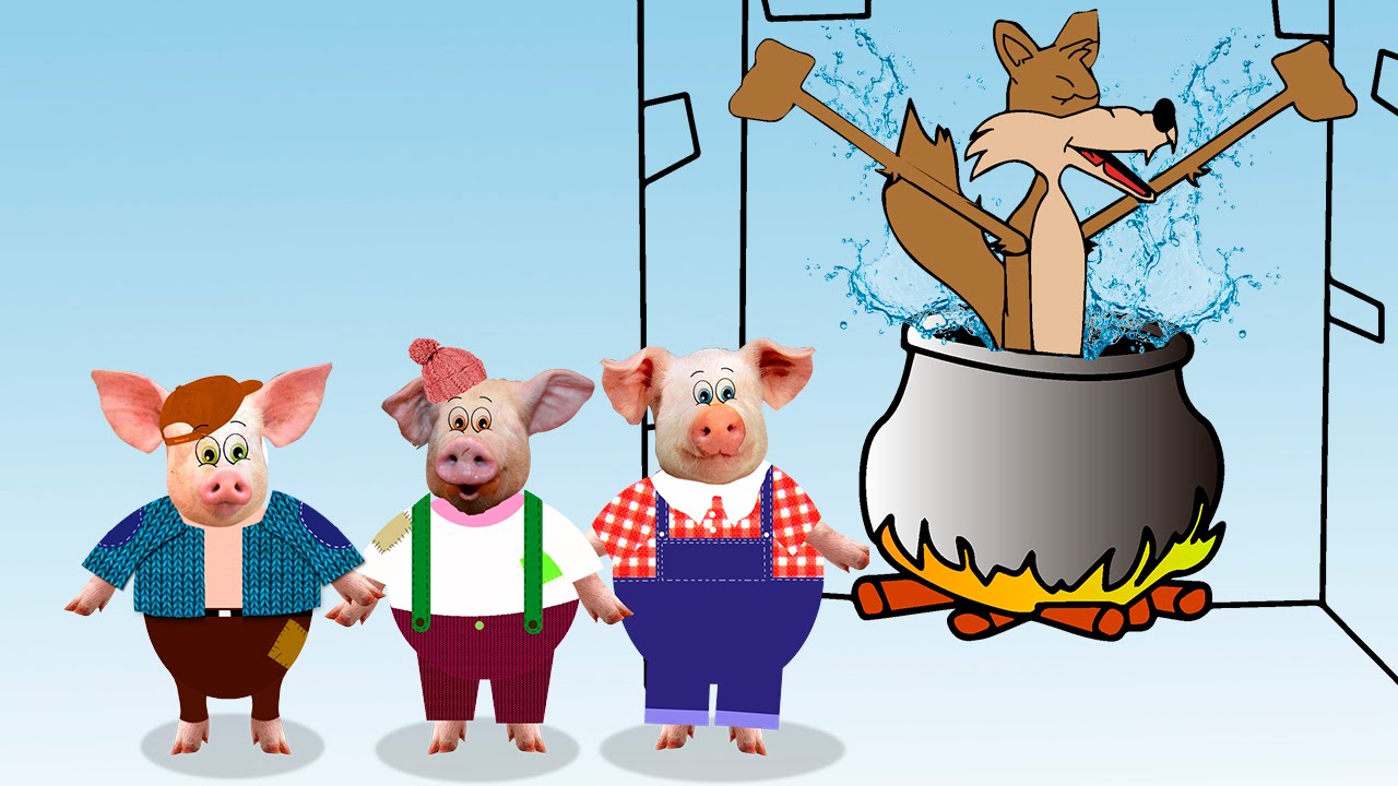 Los Tres Cerditos y el Lobo Feroz serie de videos infantiles en español