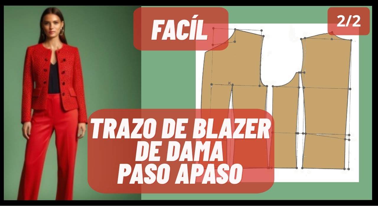 EL PATRÓN DE BLAZER MÁS FÁCIL DEL MUNDO PROFESIONAL PASO A PASO.