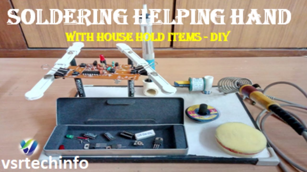 Soldering Helping Hand |Helping hand for soldering | DIY Soldering Hand from house hold items