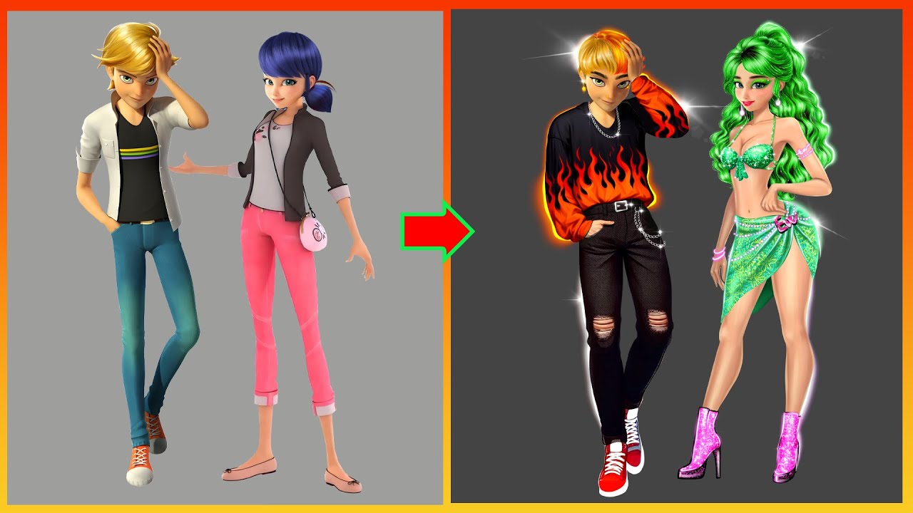Miraculous Ladybug & Catnoir GLOW UP Inside Out Inside Out 2024 Anger & Diggust - Transformation