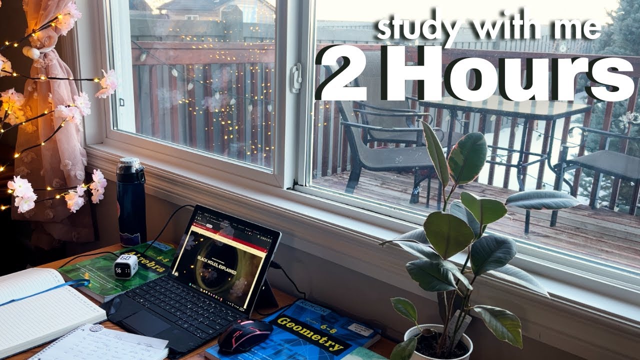 Quiet Winter Mornings ☁️ | Study With Me | 2 Hours Real-Time Focus (6th Grade to Harvard)