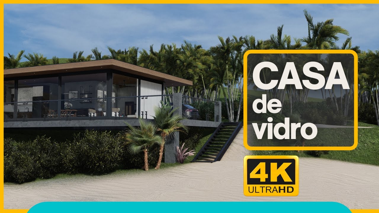 CASA DE VIDRO | BEIRA MAR | Tiny Home Brazil | Tour Virtual 3D | MenteRenderizada