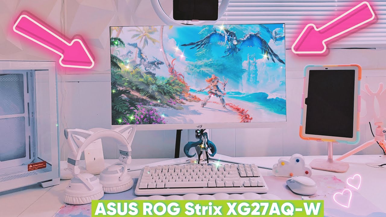 !!!UNBOXING!!! Monitor gaming ASUS ROG Strix XG27AQ-W (white edition) 🤍🤍🤍